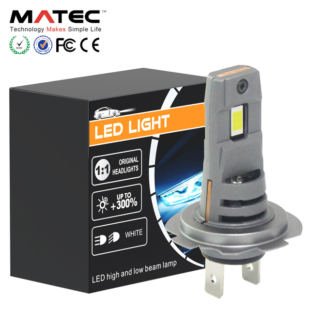 Factory Direct 6000K LED Headlight All in One 1:1 Size Plug & Play 12V Auto Lamp H4/H7/H11 7000 Lumens CSP 3570 Chip