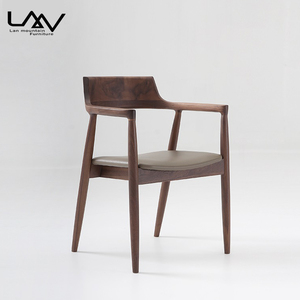 Phòng Ăn Hiện Đại Đồ Nội Thất Nhà Hàng Thiết Kế Mới Cánh Tay Bằng Gỗ Hiroshima Ghế Walnut Ghế Gỗ Cổ Điển - Product Image 2