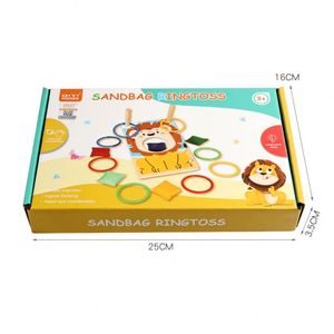 Jeu de lancer d'anneaux en bois pour enfants, petit, portable, pour l'intérieur et l'extérieur, divertissement familial - Product Image 6
