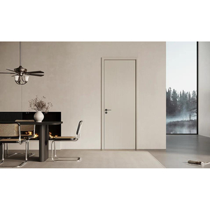 Portes intérieures modernes en WPC (composite bois-plastique) insonorisées, en chêne blanc, sur mesure, imperméables, pour chambre et salon - Product Image 1