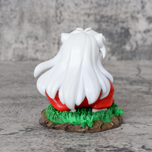 Figurine d'anime <span class=keywords><strong>Inuyasha</strong></span> enfant, nouvelle arrivée, chiot mignon en position assise et accroupie, ornement de bureau, décoration de voiture, jouet tendance, cadeau - Product Image 3