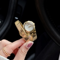 Montre à quartz de luxe pour femme Scottie 9836B - Cadran ovale moderne en nacre avec bracelet serpent, chiffres romains, mouvement 30 ATM