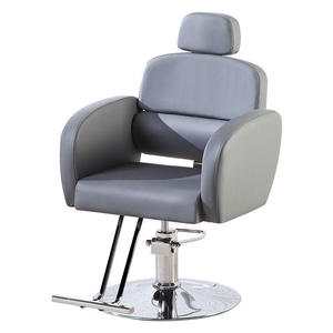 Fauteuil de Barbier Noir Hydraulique, Chaise de Coiffure Pivotante avec Appui-tête pour Salon de Coiffure - Product Image 3