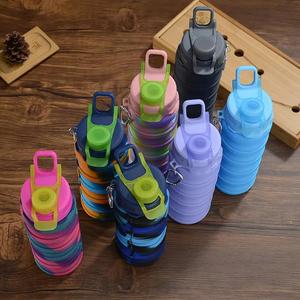 Botella Reutilizable Plegable de Silicona de Grado Alimenticio de 600 ml, a Prueba de Fugas, con Función de Bebida Directa, Taza Plegable para Gimnasio, Deportes y Viajes - Product Image 5