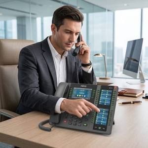 Téléphone IP d'entreprise X210 avec écran triple couleur, 20 lignes SIP, 106 touches DSS, <span class=keywords><strong>Bluetooth</strong></span>, réception vidéo 1080P, Gigabit PoE, téléphone VoIP - Product Image 4