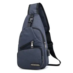 Großhandel Günstige Brusttasche Mode Outdoor USB Ladegerät Männer Umhängetasche Umhängetaschen