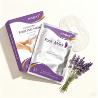 Masque exfoliant pour les pieds à la lavande, marque privée, élimination des peaux mortes, chaussettes peel-off pour salons de beauté