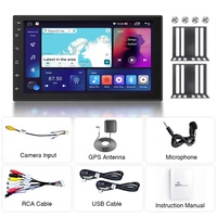 Radio Multimedia Universal para Auto N3E de 7 Pulgadas y 64 GB, Reproductor Estéreo para Auto con Android Auto, Carplay, GPS, Pantalla Táctil IPS, BT, Mirror Link