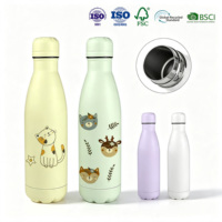 Bouteille d'eau isotherme en acier inoxydable à double paroi, forme cola, avec bouchon à bec verseur, 500 ml – Produits écologiques 2025