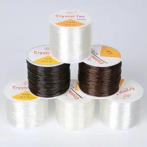 0.5/0.6/0.7/0.8/1.0mm 100 mètres de <span class=keywords><strong>fil</strong></span> élastique transparent en cristal de polyuréthane <span class=keywords><strong>pour</strong></span> bracelets - Product Image 1
