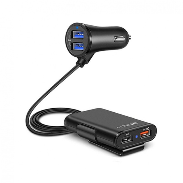Multifunction Mini Fast Charging 4 Ports USB Car Vehicle Charger for Backseat