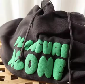 Dropshipping Sweat-shirts à capuche personnalisés Streetwear Hip Hop à grammage lourd avec impression 3D en relief pour hommes - Product Image 2