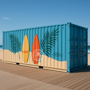 Acier Préfabriqué Café Conteneur Modulaire Café Bar Préfabriqué Café Bar Mobile Plage Bar Maisons Conteneur <span class=keywords><strong>Restaurant</strong></span> - Product Image 5