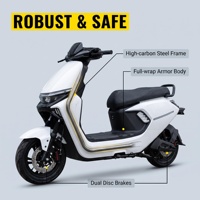 Moto électrique tout-terrain à longue portée alimentée par batterie au lithium haute efficacité 1200W 60V40Ah