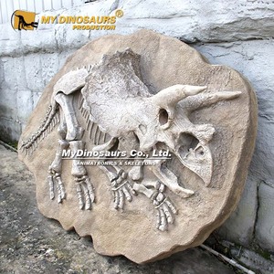Decoración <span class=keywords><strong>de</strong></span> Pared con Temática Jurásica <span class=keywords><strong>de</strong></span> Dinosaurios, Panel Fossilizado <span class=keywords><strong>de</strong></span> Triceratops - Product Image 2