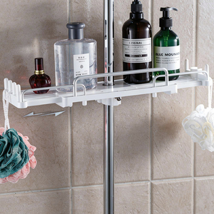 Nouvelle étagère de <span class=keywords><strong>douche</strong></span> autoportante <span class=keywords><strong>extensible</strong></span> et réglable en acier inoxydable pour baignoire, organisateur de salle de bain - Product Image 2