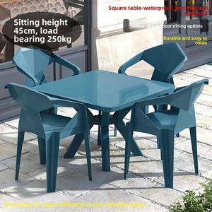 Tavoli e <span class=keywords><strong>Sedie</strong></span> in <span class=keywords><strong>Plastica</strong></span> Rinforzata Blu Scuro, Color Caffè, ecc. Tavoli e <span class=keywords><strong>Sedie</strong></span> in <span class=keywords><strong>Plastica</strong></span> Rinforzata per Cortile - Product Image 4