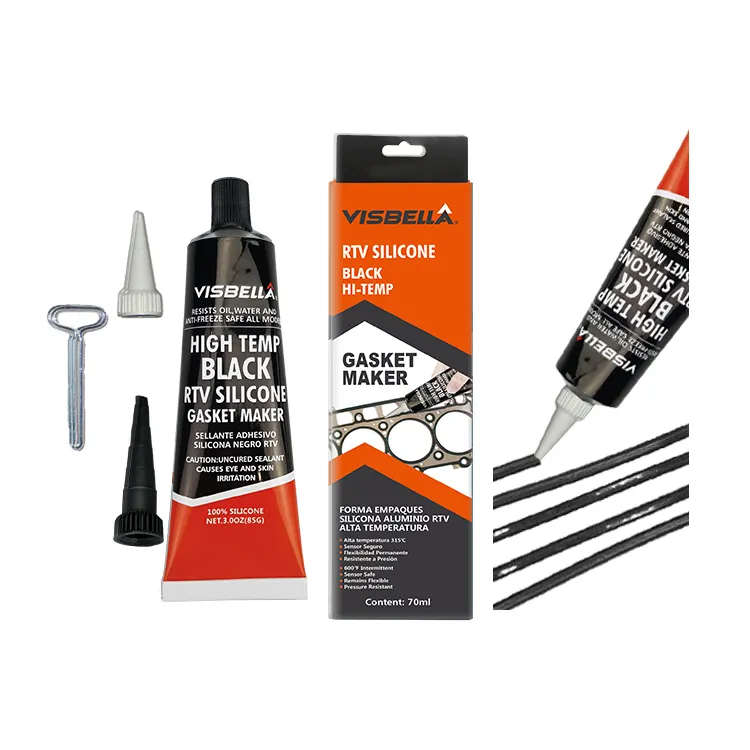 Vis bella High Temp Sealant Schwarzes RTV-Silikon mit günstigem Preis