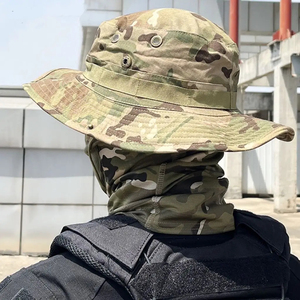 Women Men Hiking Fishing Boonie Hat Outdoor Sport Sun UV Protection Neck <strong>Face</strong> Camouflage Adjustable Bucket Caps and Mask - Product Image 2