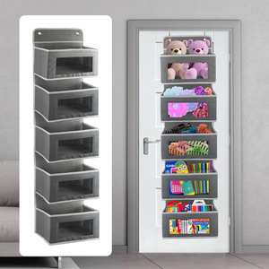 <b>Hanging</b> <b>Storage</b> Bag 33x15x85cm Five Layers Rectangle Plastic Organizer For Behind Doors On <b>Walls</b> Neatening <b>Storage</b> - Product Image 5