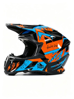 Casque de moto tout-terrain Coque en ABS Doublure en EPS Intérieur amovible