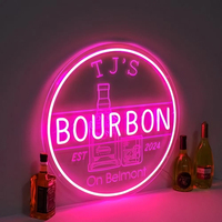 Neonawall - Lumière néon personnalisée Bourbon, enseigne LED gravée sur mesure pour la décoration murale de bar, pub, restaurant, cadeau