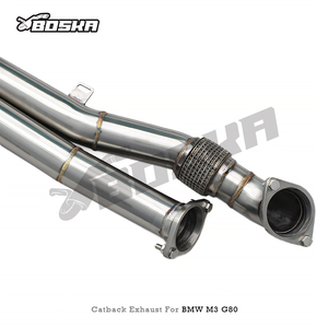 Nouveau design de tuyau en Z pour échappement Catback BMW M2/M3/M4 G87/G80/G82/G8X S58 3.0T 2021-2024, tuyau intermédiaire en Z à longueur égale avec résonateur - Product Image 2
