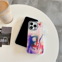 2023 Double face Film couvrant + bouton en métal + lumière bleue Anime dessin animé Zoro coque de téléphone pour iPhone 14 Pro Max 13 Pro IMD couverture arrière
