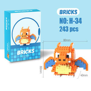 Jeux de construction Micro Block Pokémon sous licence officielle - Figurines miniatures en briques <span class=keywords><strong>à</strong></span> collectionner avec de nombreux personnages classiques de Pokémon - Product Image 3