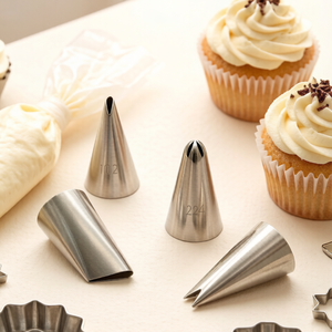 Ensemble de 4 embouts de pâtisserie en acier inoxydable 102, 104, 224, 352 pour décorer les cupcakes, les biscuits, motifs floraux - Product Image 2