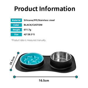 Comedero Plegable Lento Personalizado para Exteriores con Doble Logotipo, Cuencos de Lujo Plegables para Cachorros, Cuencos Altos Antiderrame para Grano y Alimentos para Mascotas - Product Image 3