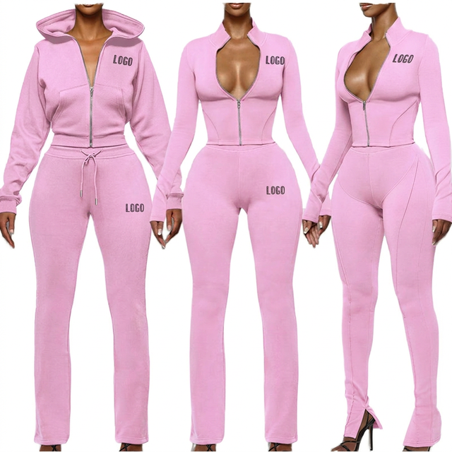 Women's Two-Piece Set Jacket Pants Set Bodycon Skinny Women's Sets Summer Casual Matching Set for OEM & Custom