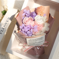 Les plus populaires Mini Eternal Forever Conservé Roses Fleurs Séchées Bouquet Décor