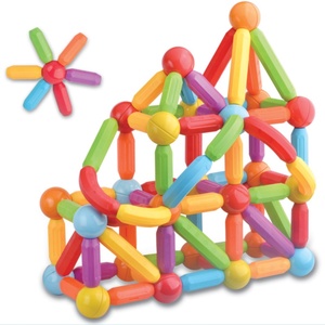 Bloques de Construcción Magnéticos de Plástico - Juguetes Sensoriales Montessori y de Aprendizaje STEM para Niños Mayores de 3 Años, Kit con Imanes Más Fuertes - Product Image 2