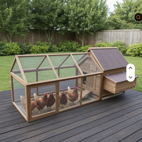 Gallinero y Jaula para Conejos de Madera, Grande, Moderno, Ecológico, Resistente a la Lluvia, para Exteriores, Casa para Mascotas con Nido para Poner Huevos, Muebles para Exportación