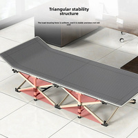 Lit de camp pliable moderne et ultraléger E-RIKE pour l'extérieur, portable, résistant, capacité 180 kg, pour adultes