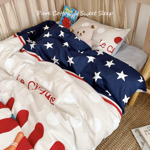 Set di biancheria da letto in tre pezzi in cotone 100% con stampa a cartoni animati, tessuto per un Comfort morbido - Product Image 3