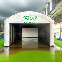 Simulateur de golf gonflable, logo personnalisé imprimé, tente pop-up, gazebo gonflable, auvent, simulateur mobile à louer