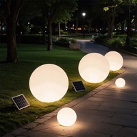 Lampe sphérique décorative de jardin à LED solaire d'extérieur avec 16 couleurs changeantes pour l'éclairage des fleurs