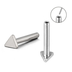 Gzn xuyên Titan threadless & đẩy Pin tam giác tim hoa labret bài - Product Image 3