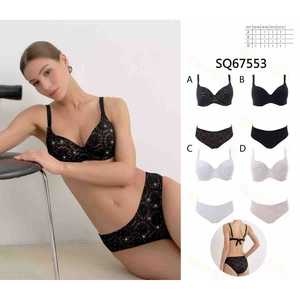 Costume da bagno bikini imbottito da donna a due pezzi con top a fascia e slip a vita alta con laccetti laterali, ideale per l'estate e la spiaggia, taglie S-XL, all'ingrosso SQ67553 - Product Image 1