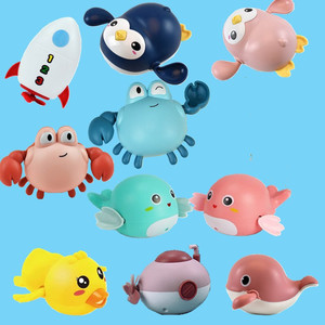 Atacado Banheiro relógio brinquedos animais banheira vento acima natação adorável golfinho pato animal flutuante bebê banho brinquedo BBT018 - Product Image 4