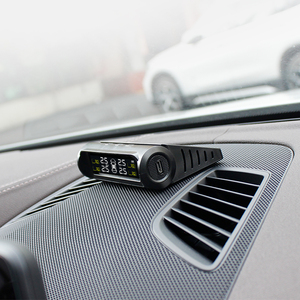 Wireless Tire Gauges Dashboard Windshield Car Monitor System USB Solar Rechargeable <b>TPMS</b> YB068-W Rechargeable <b>TPMS</b> YB068-W - Product Image 1