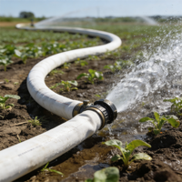 Tuyau plat d'irrigation agricole en PU/PVC, tuyau Sunflow, tuyau flexible, tuyau plat en PU/caoutchouc de 2 à 8 pouces, tuyau d'irrigation agricole