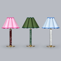 Lampe de table en marbre rechargeable unique et moderne pour la décoration intérieure, grande lampe de chevet pour chambre d'hôtel, lumière électrique
