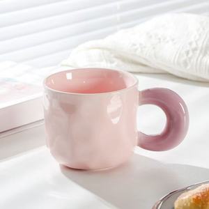 M新しいマカロンカラーマッチングマグカップかわいい女の子セラミックコーヒーミルク朝食カップカップルオフィス家庭用ウォーターカップ - Product Image 6