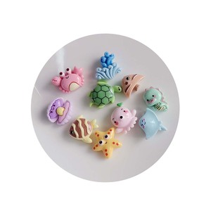 Animales Marinos de Resina 3D, Estilo Mixto Aleatorio, Lindas Figuras de Dibujos Animados de la Serie Océano, Miniaturas con Parte Trasera Plana - Product Image 1