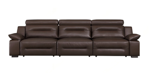 Sofá Cama Eléctrico Deslizable de Estilo Italiano Minimalista, Hecho de Cuero Vacuno de Primera Calidad con un Patrón de Lichi Brillante - Product Image 3