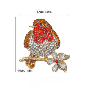 Baroque luxe Simulation moineau conception hommes et femmes broche épingles bijoux accessoires broches, fête de mariage Couple cadeaux - Product Image 4