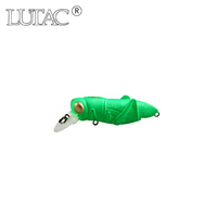LUTAC Appât dur artificiel Flottant Criquet Minnow Leurre revêtement réaliste Peau laser Long Casting Plastique ABS Treble Hook 45mm3.5g